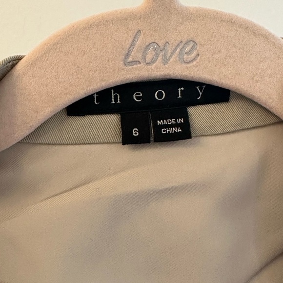 Theory Cropped Leather Blazer Jacket size 6 - Picture 3 of 7